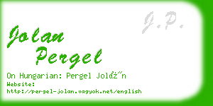 jolan pergel business card